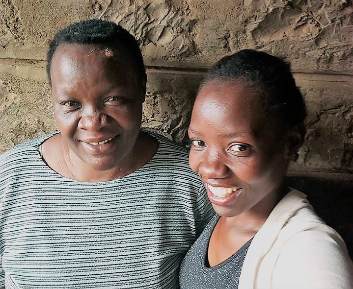 Silvia poses with her mother