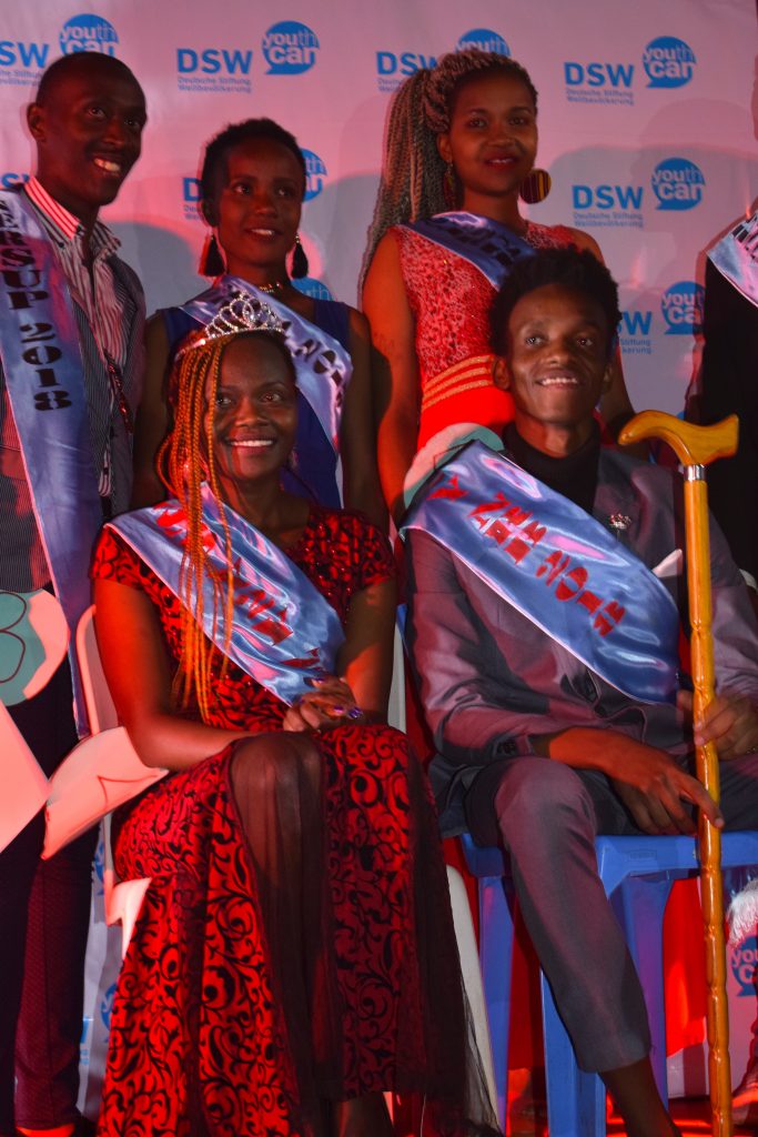 Lucy Wairimu, 21 the newly crowned Miss Y2Y Nairobi 2018 and Michael John, 19, Mr. Y2Y Nairobi 2018