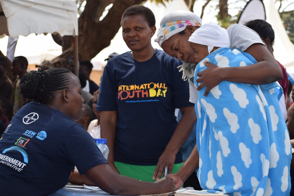 Service delivery at the International Youth Day event in Nairobi PHOTO | DSW 